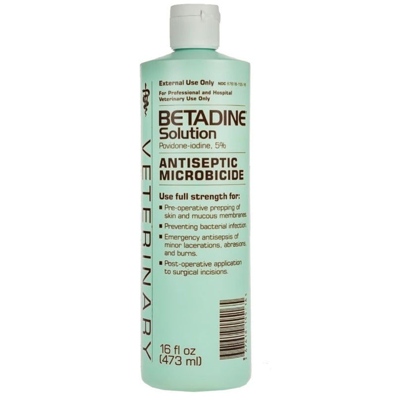 Betadine Solution Antiseptic 5.0% 16 oz. Avrio Health