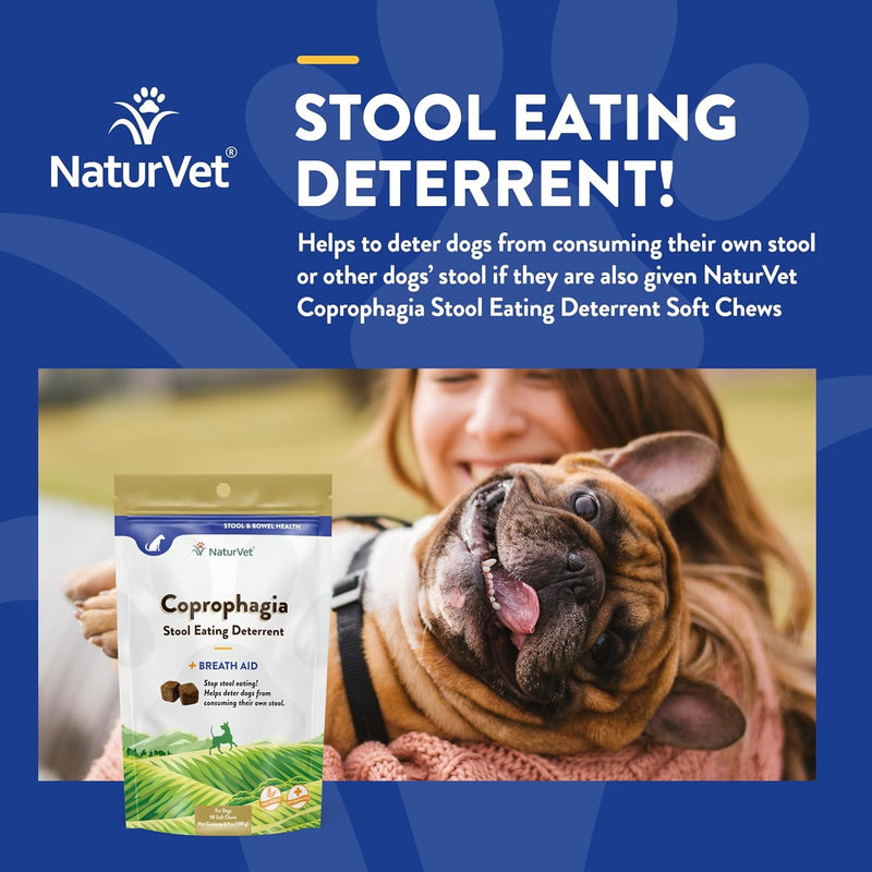 NaturVet Coprophagia Deterrent Plus Breath Aid Soft Chew 90CT Bag