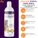 Piccardmeds4pets Fresh-Piña Colada Aloe and Oatmeal Shampoo for Pets 16 oz.