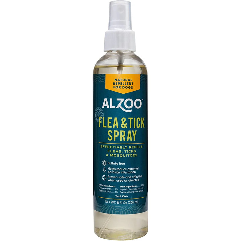 Alzoo Flea and Tick Natural Repellent for Dogs Spray 8 oz.