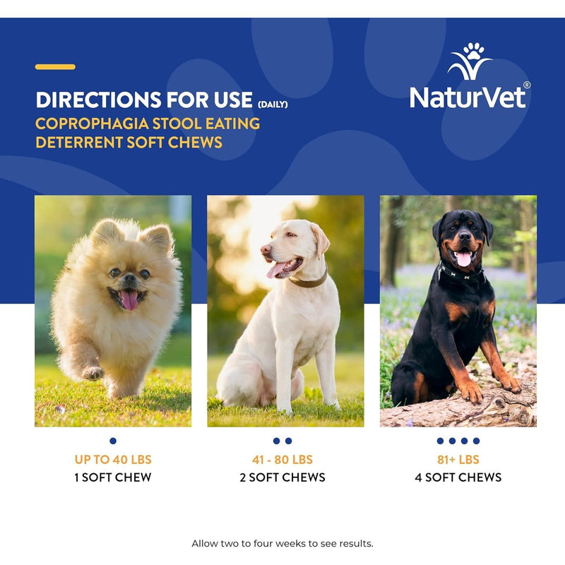 NaturVet Coprophagia Deterrent Plus Breath Aid Soft Chew 70CT