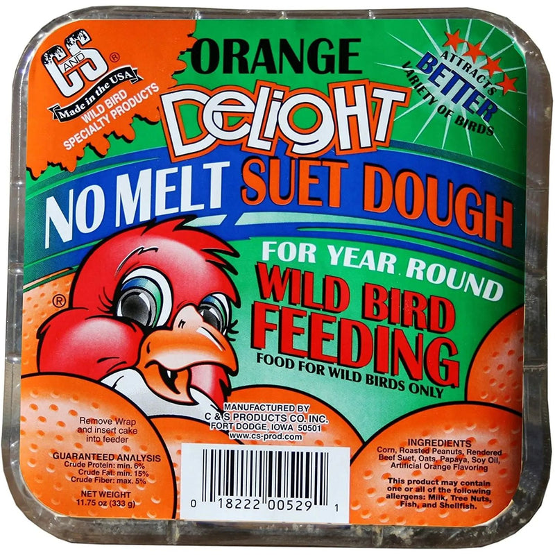 C&S Orange Delight No Melt Suet Dough Bird Food 11.75 oz. C&S