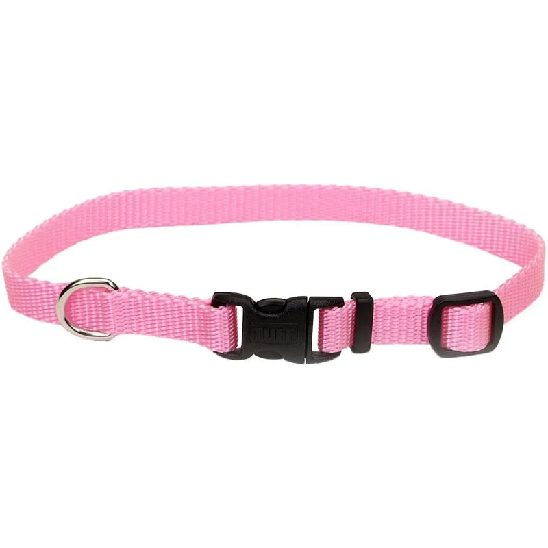 Coastal Adjustable Dog Collar with Plastic Buckle, Pink Bright, 3/8" x 8"-12" Coastal Pet Products