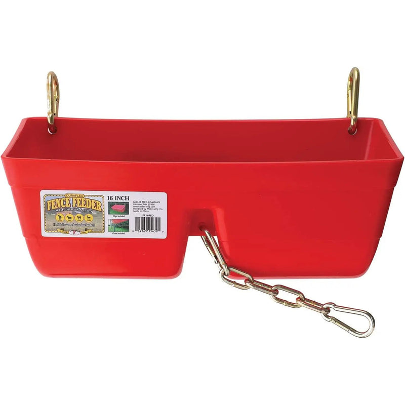 Little Giant Plastic Fence Feeder With Clips 16" Red Little Giant