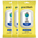 Earthbath Eye Wipes Witch Hazel and Aloe Travel Size for Pets 30 Wipes 3PCK