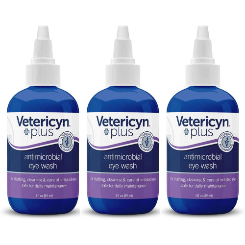 Vetericyn Plus Eye Wash Animal Dog Cat Eye Infections & Cleanser 3 oz. 3PCK