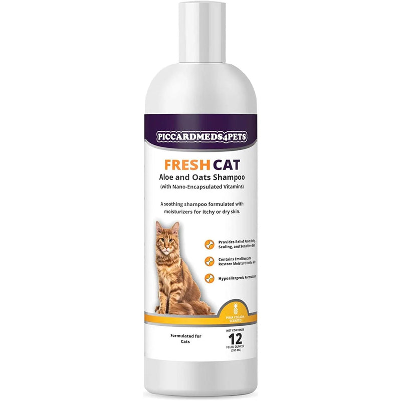 Piccardmeds4pets Fresh-Cat Aloe and Oats Shampoo 12 oz. Piccard Meds 4 Pets