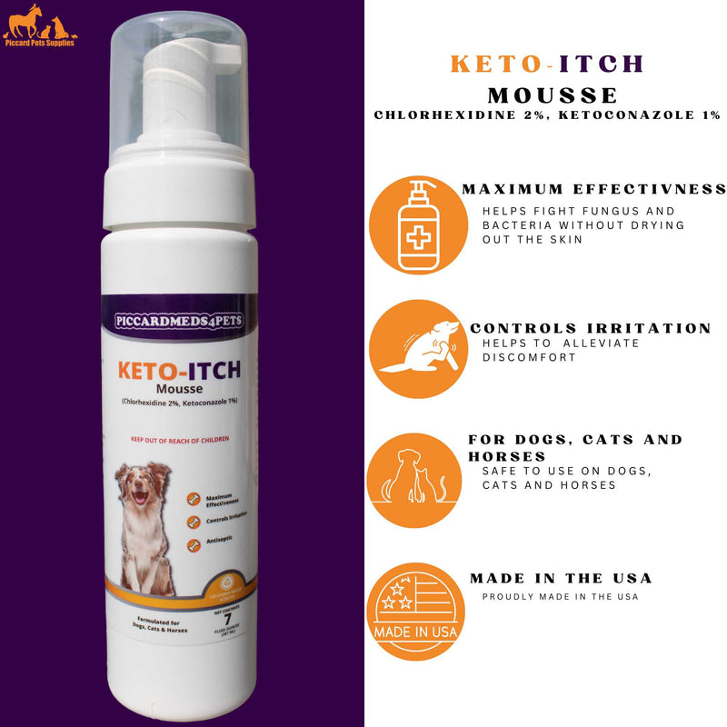 Piccardmeds4pets Keto-Itch Antiseptic Mousse For Cats & Dogs Piccard Meds 4 Pets