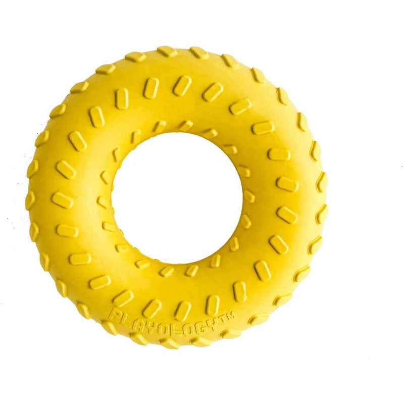 Playology Dual Layer Ring Dog Toy Chicken Scent, Large PLAYOLOGY