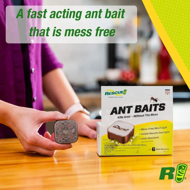 RESCUE! Ant Bait Indoor 4 Bait Stations Rescue!