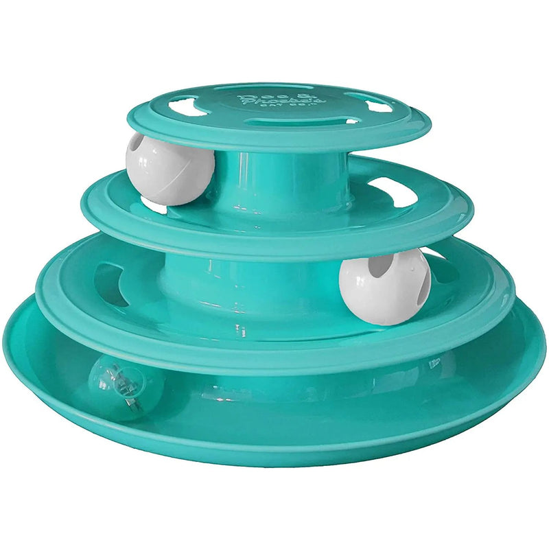 Spot Doc & Phoebe Forever Fun Treat Track for Cats Toy, Blue SPOT