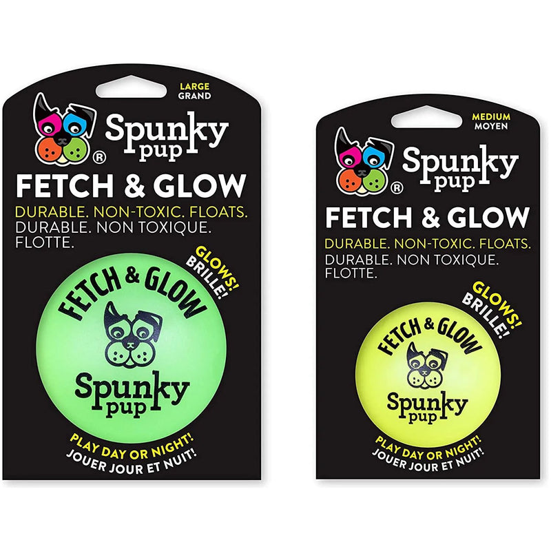 Spunky Pup Fetch & Glow Ball Dog Toy for Medium Dogs Spunky