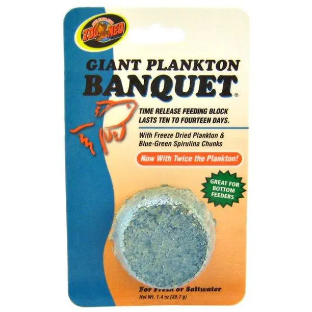 Zoo Med Giant Plankton Banquet Time Release Feeding Block Made in USA Zoo Med