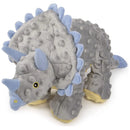 goDog Dinos Triceratops w/Chew Guard Technology Dog Toy, Gray SM goDog