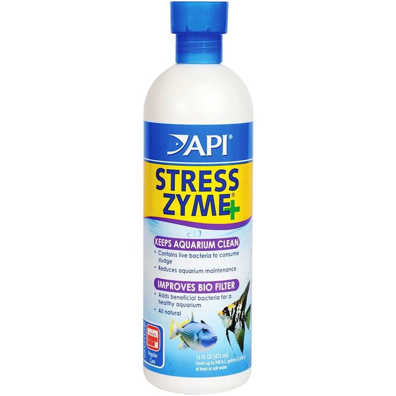 API Stress Zyme Plus Keeps Aquariums Clean 16 oz. API