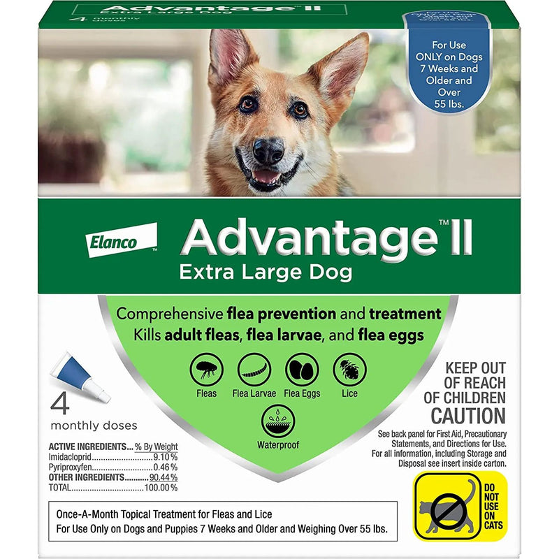 Advantage II Flea Prevention and Treatment XL Dogs Over 55lbs 4CT Bayer