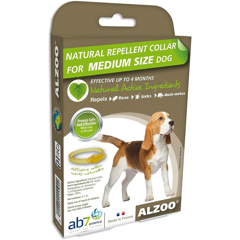 Alzoo Natural Repellent Diffusing Dog Collar for Medium Dogs Alzoo