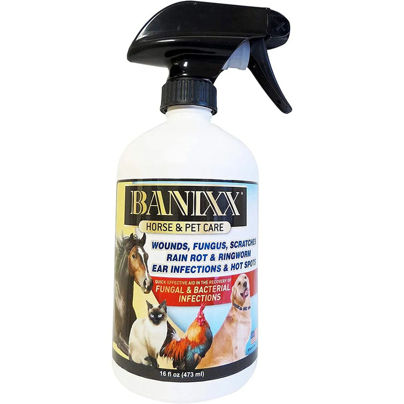 Banixx Horse & Pet Care for Bacterial and Fungal Infections Spray 16 oz. Banixx