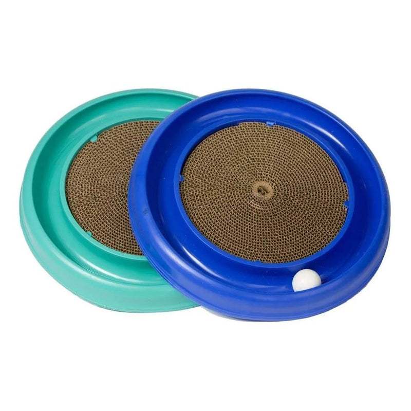 Bergan Turbo Scratcher Cat Toy With Catnip & Ball Replaceable Pad (Colors May Vary) Bergan