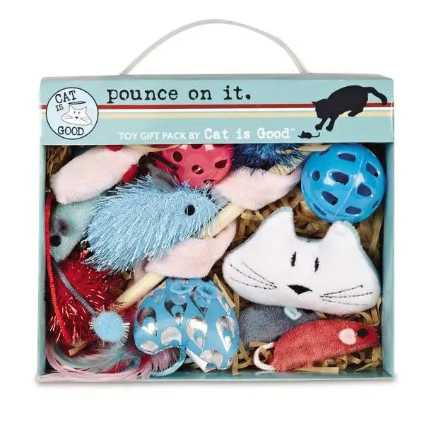 Cat Is Good Pounce On It Gift Box Assorted Toys 12-Pieces Pack Cat Is Good