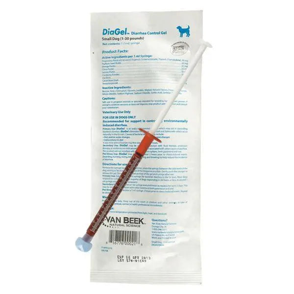 Diagel Diarrhea Control Gel 1ML Syringe for Cats Over 6 Lbs Van Beek