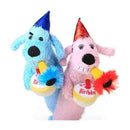 Dog Birthday Squeaky Loofa Puppy Toy Pooch Assorted Squeaker 12" Multipet