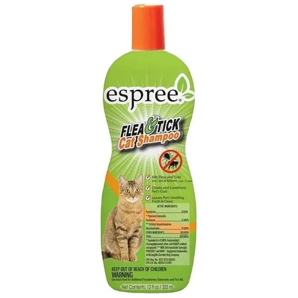Espree Flea & Tick Pet Shampoo for Cats & Kittens 12 oz. Espree