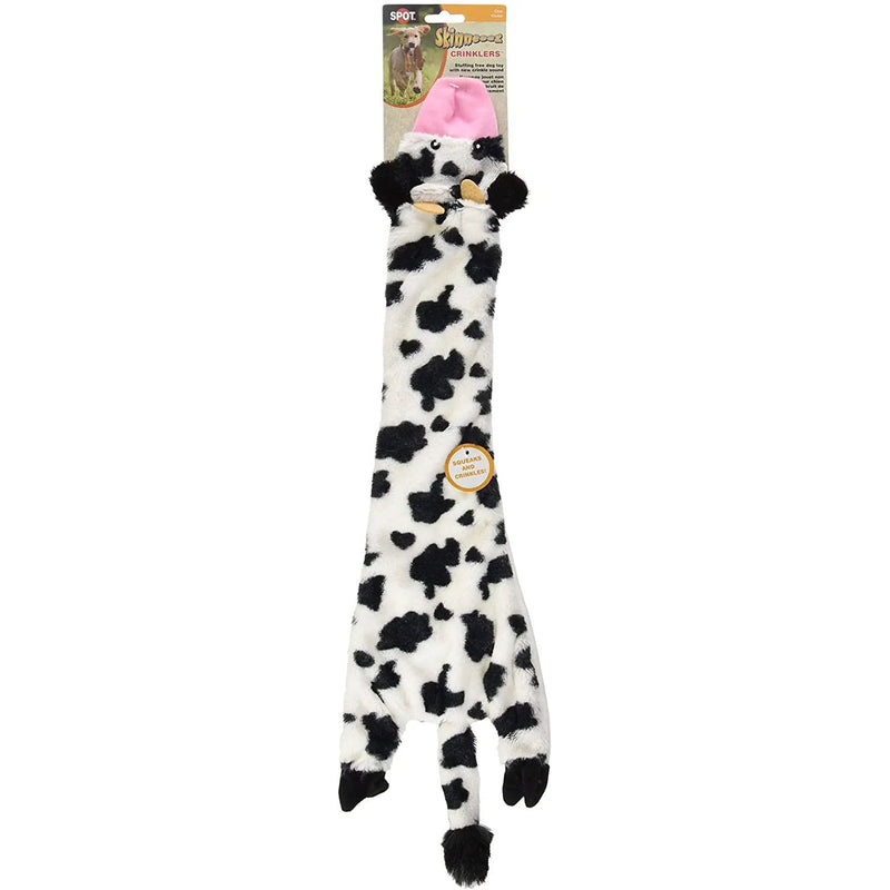 Ethical Pet Skinneeez Crinklers Cow Squeaky Dog Toy 23-Inch Ethical Pet