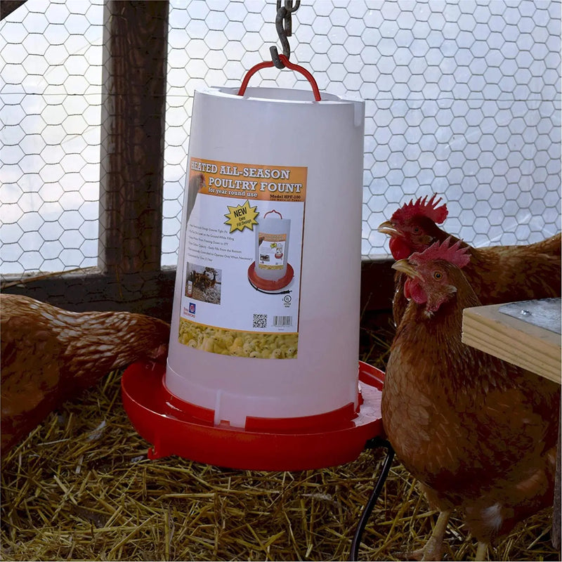 Farm Innovators All-Seasons Heated Plastic Poultry Fountain 3 Gal Farm Innovators