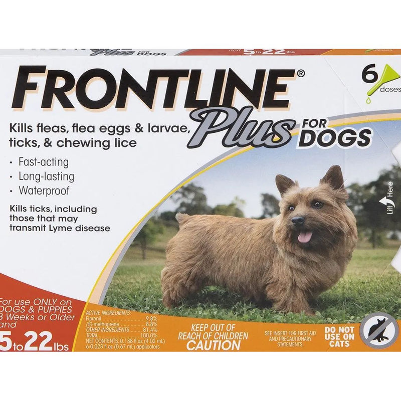 Frontline Plus Dogs 0-22 lbs 6 Month Supply EPA No Expiration Merial