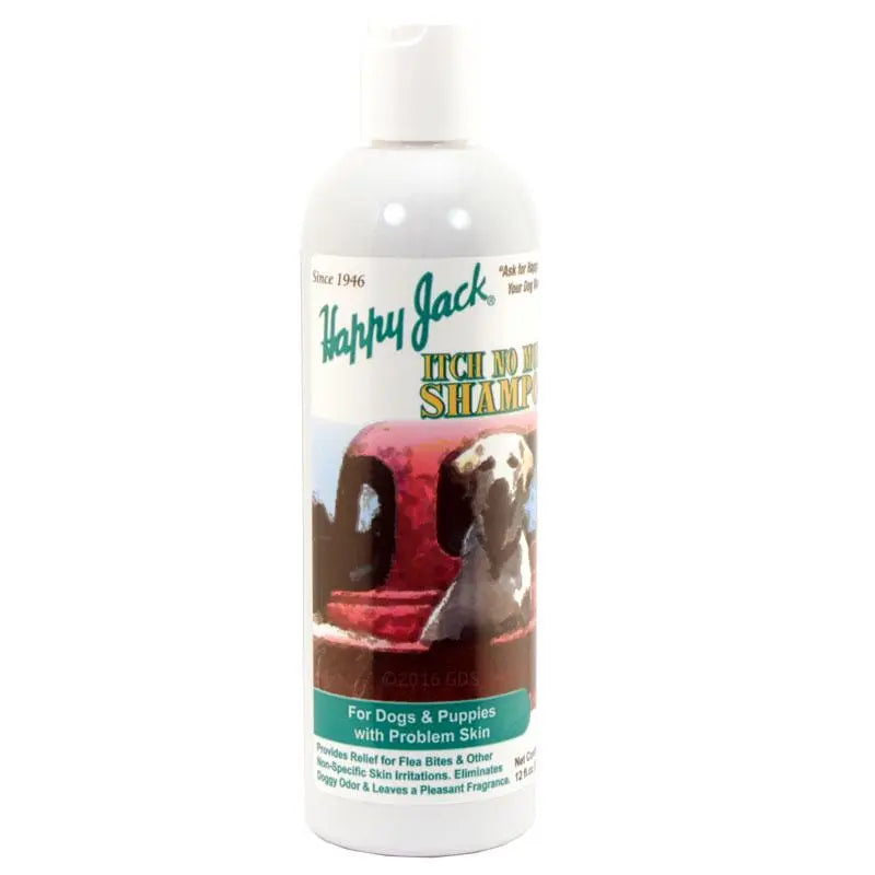 Happy Jack Itch No More Shampoo Soothes Skin Dogs Puppies 12 oz. Happy Jack