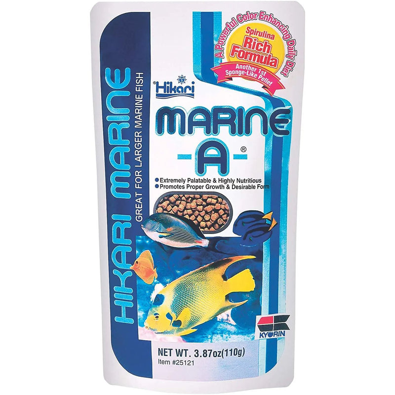 Hikari Marine-A Pellets Fish Food for LG Marine Fish 3.87 oz. Hikari