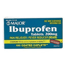Major Ibuprofen 200mg Pain Reliever Compare to Advil 100 Caplets Major