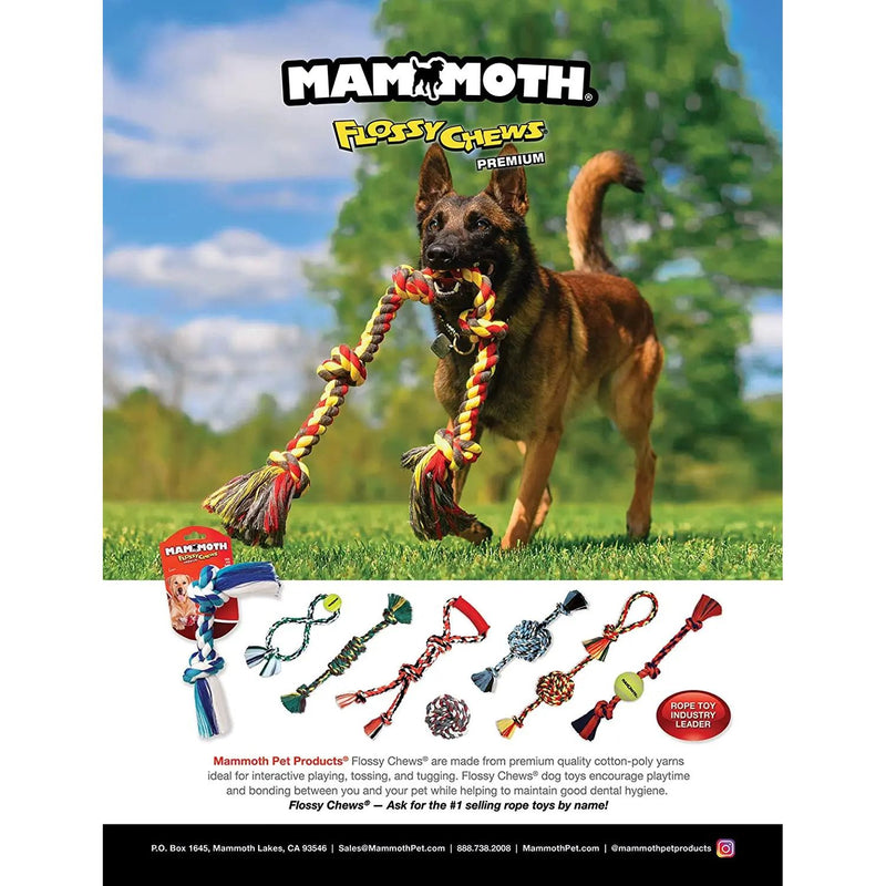 Mammoth Cloth Rope Bone Dog Toy, Medium 12, Color Varies Mammoth Pet Products