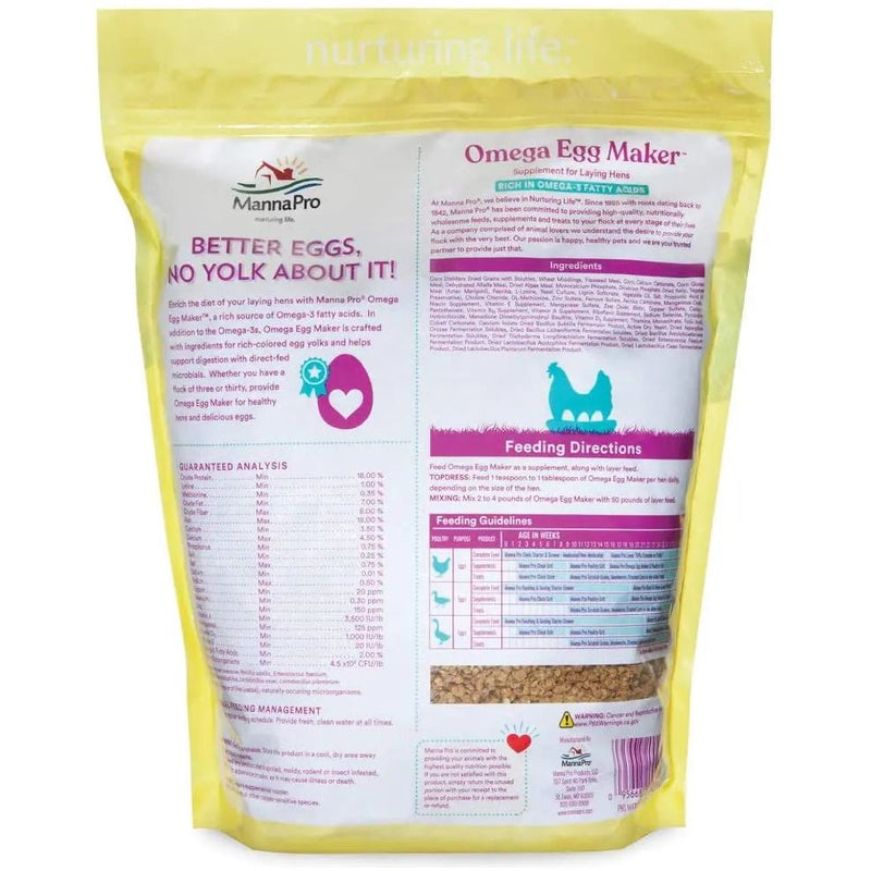 Manna Pro Omega Egg Maker Supplement for Laying Hens 5 lbs. Manna Pro