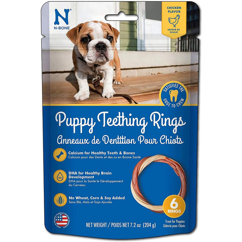 N-Bone Puppy Teething Ring Chicken Flavor 6-Pack N-Bone