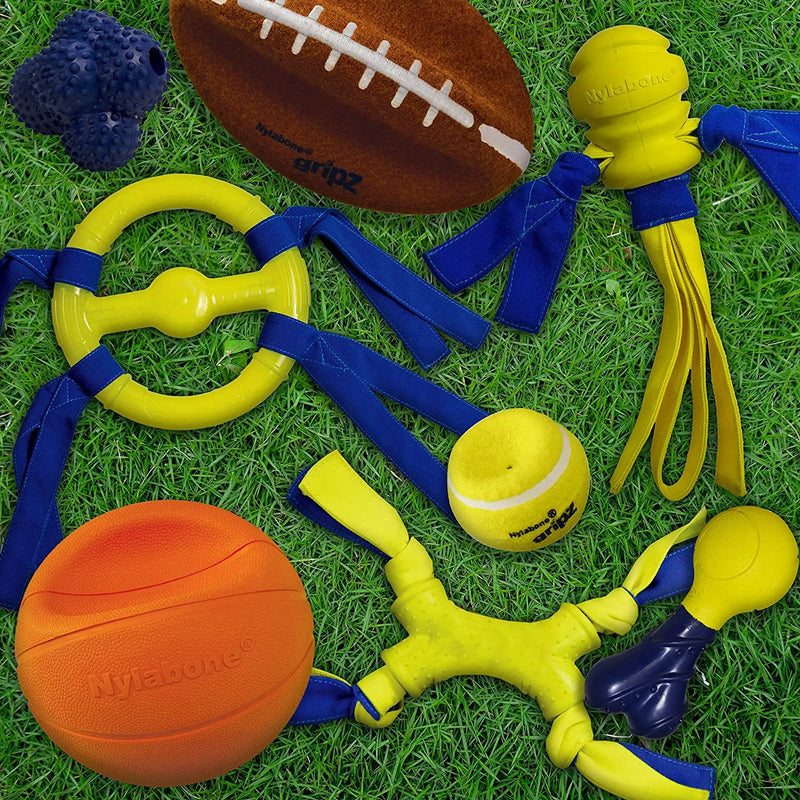 Nylabone Power Play Dog Felt Football Gripz Toy Nylabone