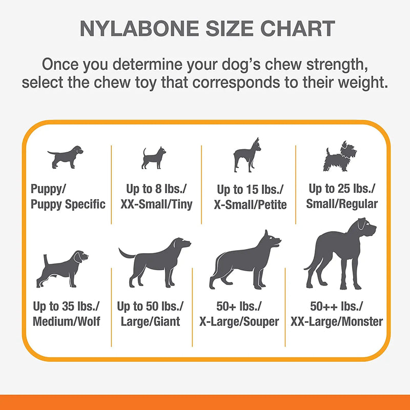Nylabone Puppy Chew Wishbone Dog Toy Chicken Flavor, XS/Petite Nylabone