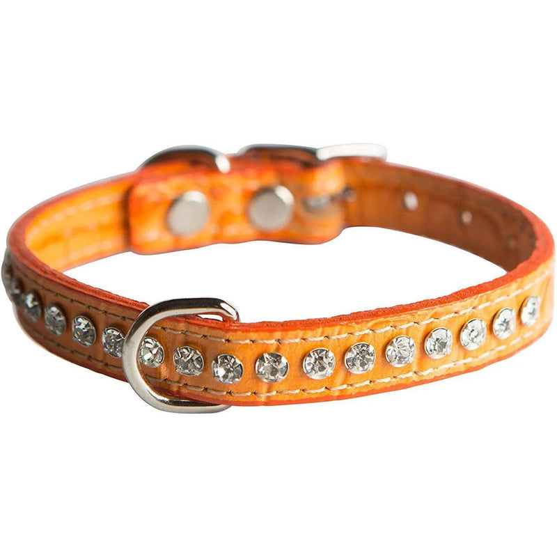 OmniPet Signature Leather Crystal Dog Collar Made in USA OmniPet