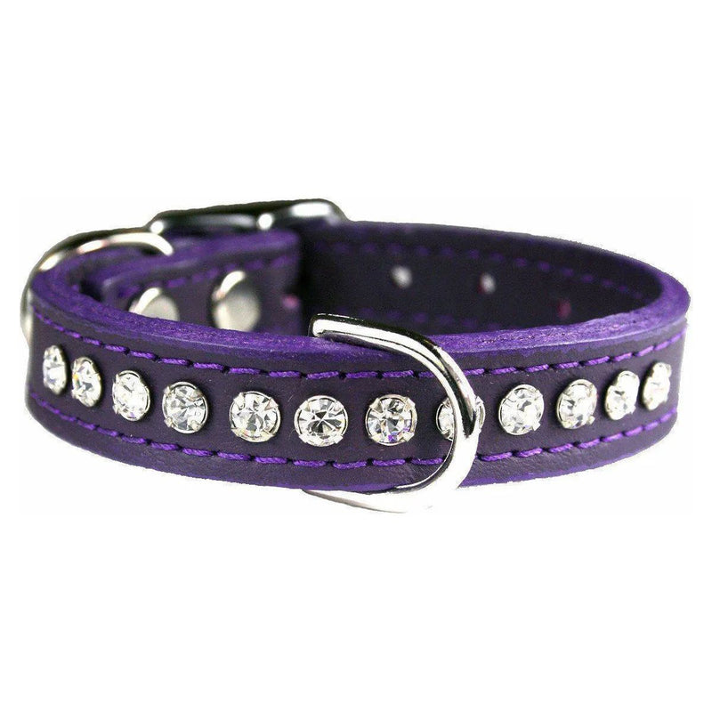 OmniPet Signature Leather Crystal Dog Collar Made in USA OmniPet