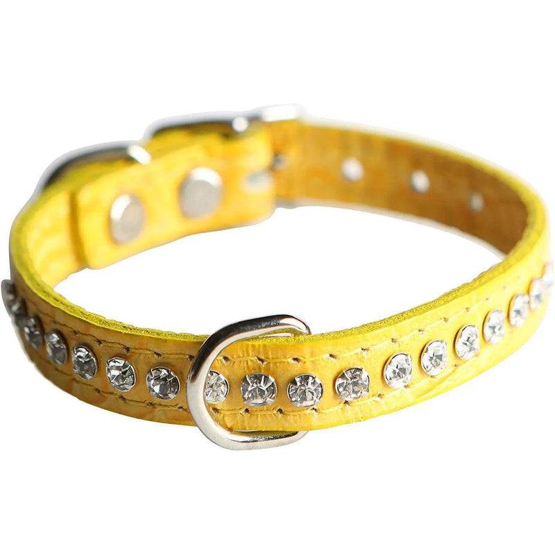 OmniPet Signature Leather Crystal Dog Collar Made in USA OmniPet