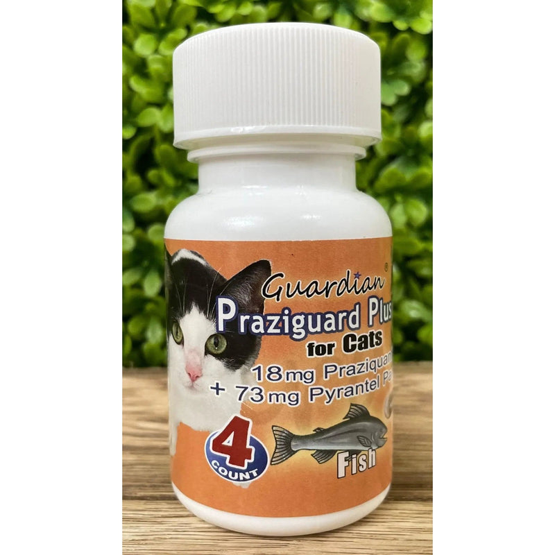 Praziguard Tapeworms Plus De-Wormer for Cats 4 Gelcaps Fish Flavor Guardian