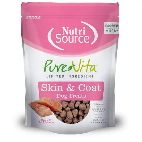 PureVita Skin & Coat Dog Treats With Real Salmon 6 oz. PureVita