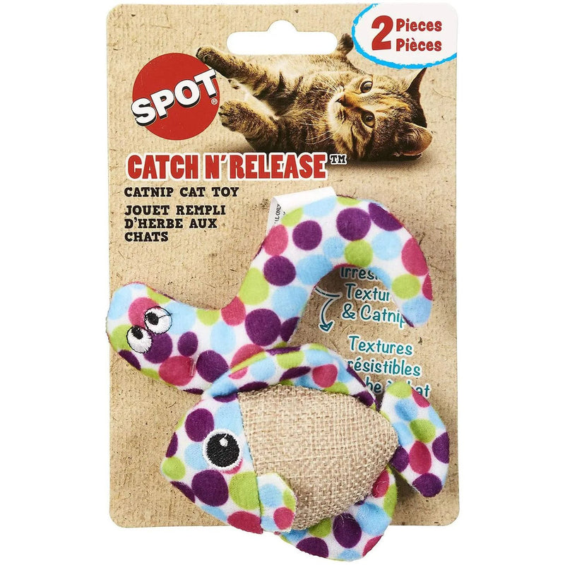 SPOT Catch N' Release Cat Toy with Catnip Assorted Figures 2-Pack SPOT