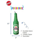 SPOT Fun Drinks Heinekennel Soft Plush Dog Toy with Squeaker 11" SPOT