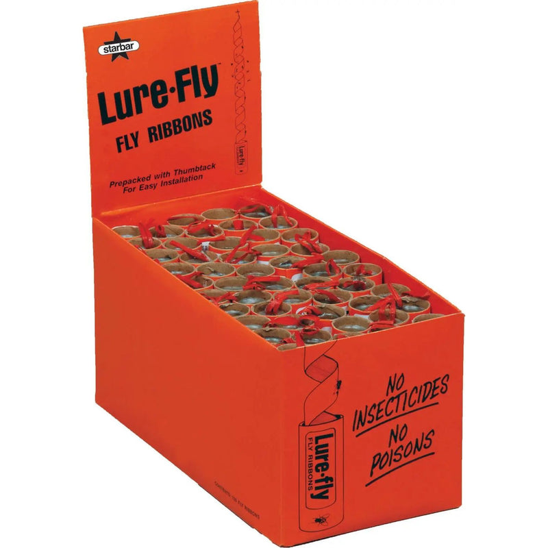 Starbar Lure-Fly Single Super Sticky Fly Paper Ribbon Pack Of 100 Starbar