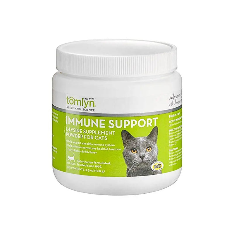 Tomlyn Immune Support L-Lysine Supplement Powder for Cats 3.5 oz. 4-Pack Tomlyn