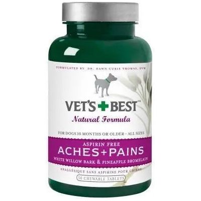 Vet's Best Aches & Pain Dogs Pain Soother Arthritis 50 Tabs Natural Pain Soother Bramton