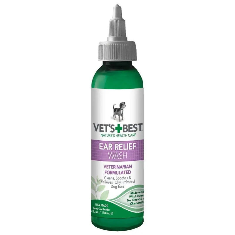 Vet's Best Ear Relief Wash Made With Tea Tree Oil & Witch Hazel 4 oz. Bramton