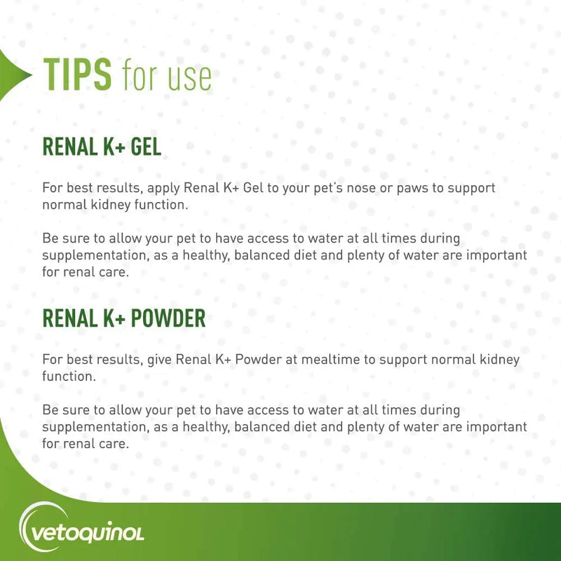 Vetoquinol Renal K + Potassium Gluconate & Vitamin B Oral Gel Cats & Dogs 5 oz. Vetoquinol